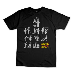 iMAGE T-shirt Sposo addio al celibato matrimonio game over