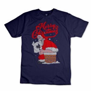 iMAGE T-shirt Babbo Natale sul camino Natale