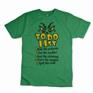 iMAGE T-shirt Grinch Lista delle cose da fare Natale