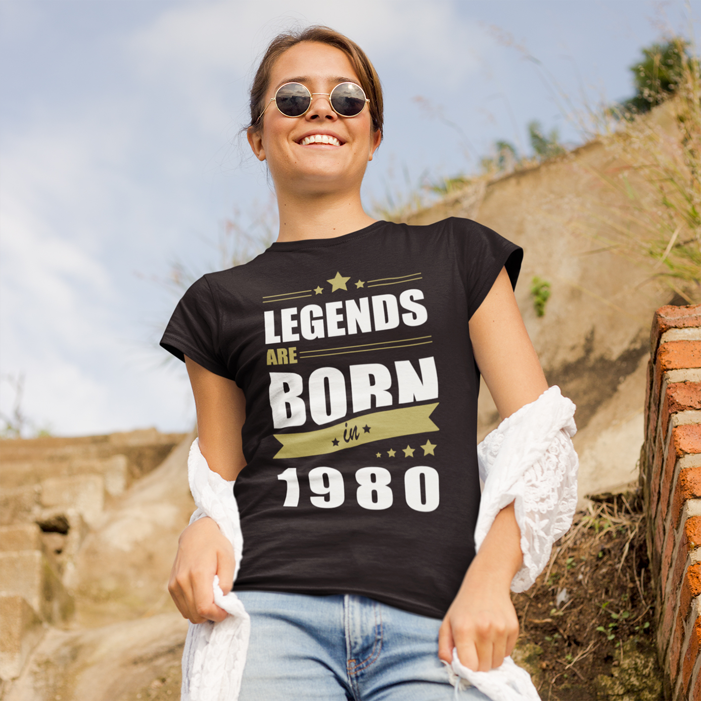 iMAGE T-shirt Le Leggende sono nate nel (tuo anno) Personalizza - Compleanno - immagine 3