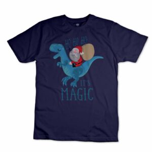 iMAGE T-shirt Babbo Natale su un T-Rex