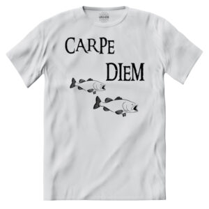 T-shirt Carpe Diem cogli l'attimo carpa pesce