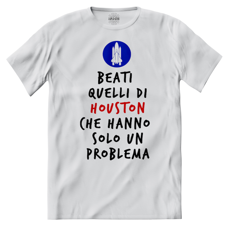 Donna T Beati Quelli Di Houston Che Hanno Solo Un Problema Con Collo A Uomo Con Stampa Posteriore Pr0xxzmdiamy