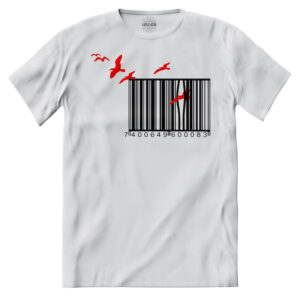 iMAGE T-shirt CODICE A Barre Uccelli libertà