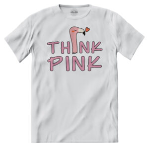 iMAGE T-shirt Think Pink Pensa in Rosa Fenicottero