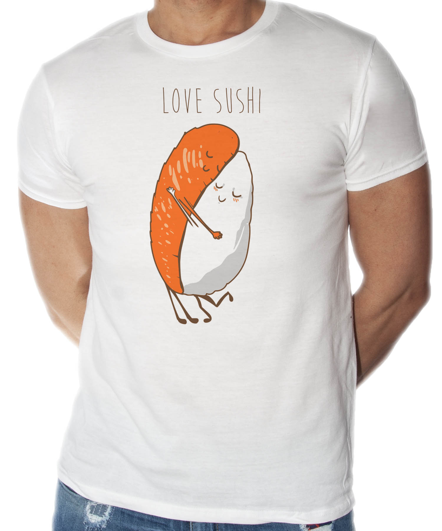 T-shirt Love Sushi Abbraccio Riso E Sashimi - immagine 2