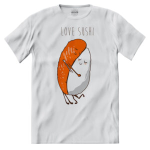 T-shirt Love Sushi Abbraccio Riso E Sashimi