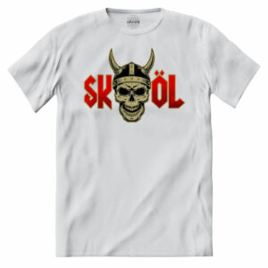 iMAGE T-shirt Vikings Skol Teschio Brindisi Valhalla