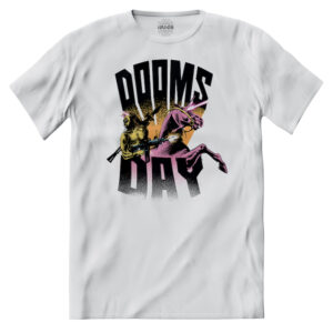 T-shirt Doomsday Gesù con Unicorno da Battaglia