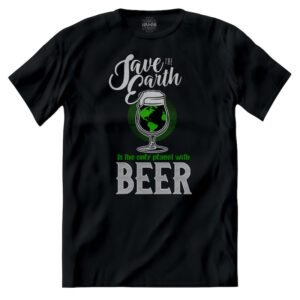 T-shirt AMA La Terra È L'Unico Pianeta Dove c'è La Birra