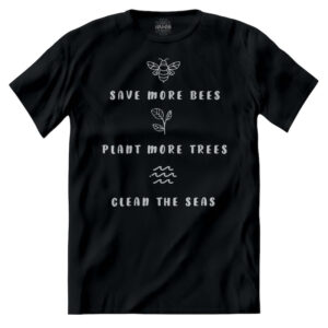 T-shirt Salva + Api, Pianta + Alberi, Pulisci I Mari