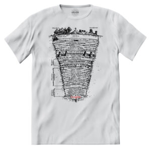 T-shirt Divina Commedia Disegno Inferno Paradiso