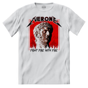 T-shirt Roma Nerone Stile Metallica Fight Fire