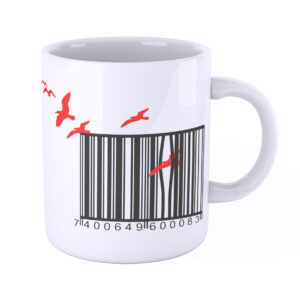 iMAGE Tazza CODICE A Barre Uccelli libertà