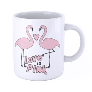 iMAGE Tazza Love IS Pink L' Amore È Rosa Fenicottero