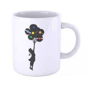 iMAGE Tazza Grafiti Bambina Palloncini Vinili