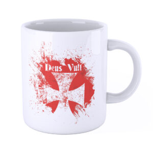 iMAGE Tazza Dio Lo Vuole Deus Vult Croce Insaguinata Crociati