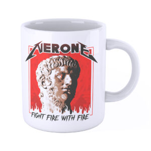 iMAGE Tazza Roma Impero Romano Nerone Stile Metallica Fight Fire with Fire
