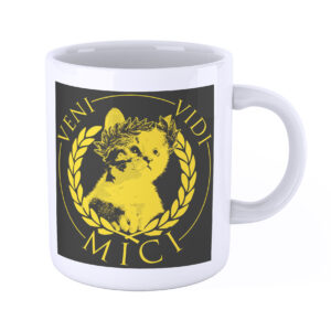 iMAGE Tazza Veni Vidi Mici Gatto Cesare Imperatore Romano