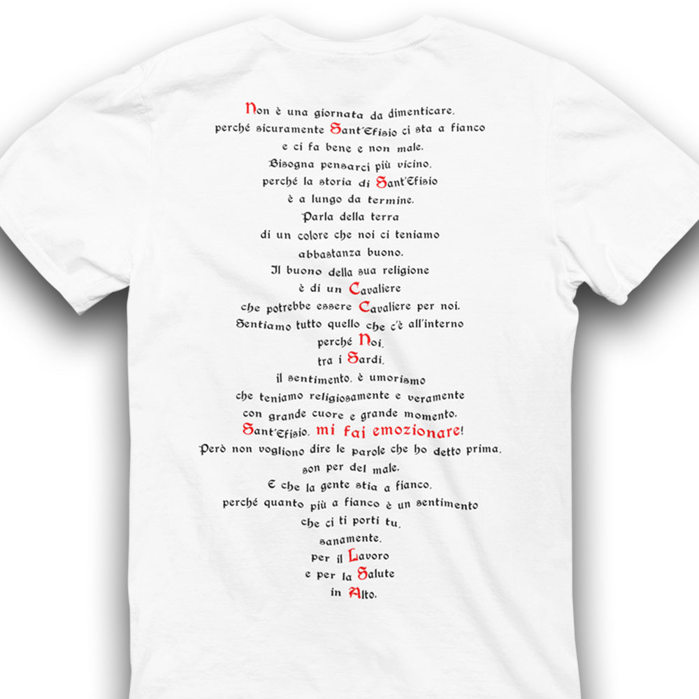 iMAGE T-shirt Sant'Efisio con retro poesia Nico - immagine 3