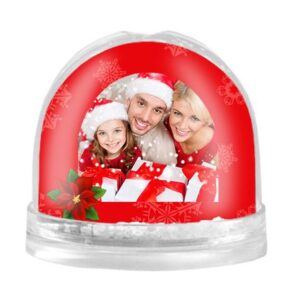 iMAGE Campana con neve personalizzabile con foto
